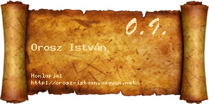 Orosz István névjegykártya