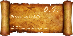 Orosz István névjegykártya